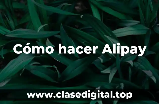 Cómo hacer Alipay