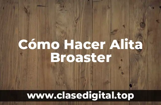 ¿Qué es una Alita Broaster?