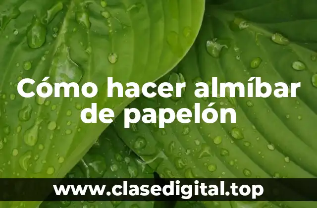 ¿Qué es el almíbar de papelón y para qué se usa?