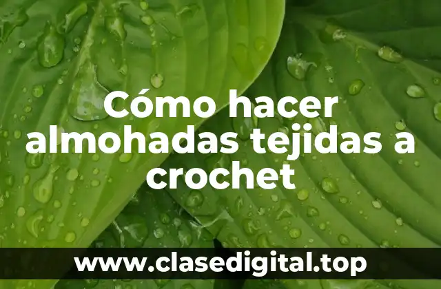 Cómo hacer almohadas tejidas a crochet