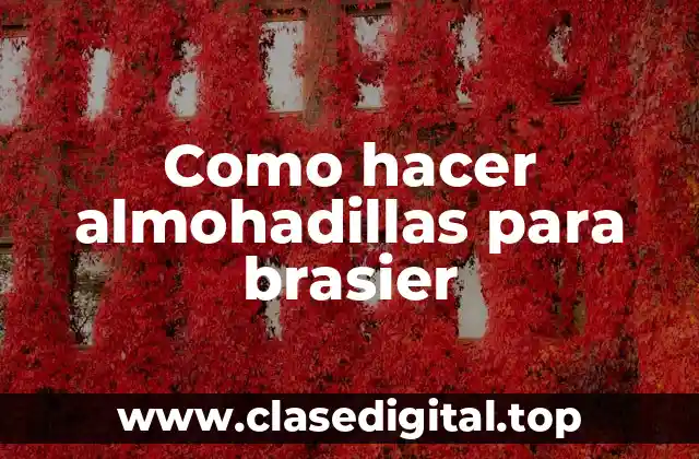 Como hacer almohadillas para brasier