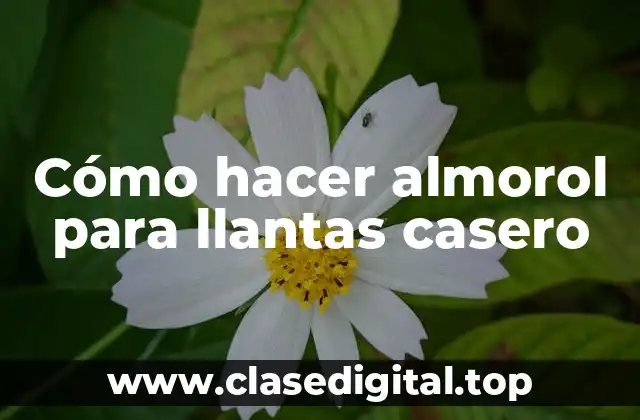 Cómo hacer almorol para llantas casero