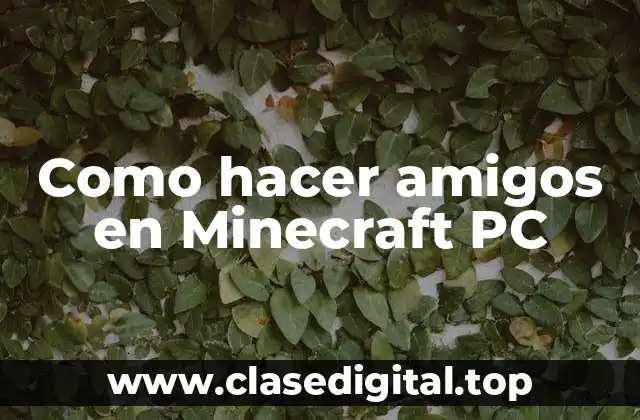 Como hacer amigos en Minecraft PC