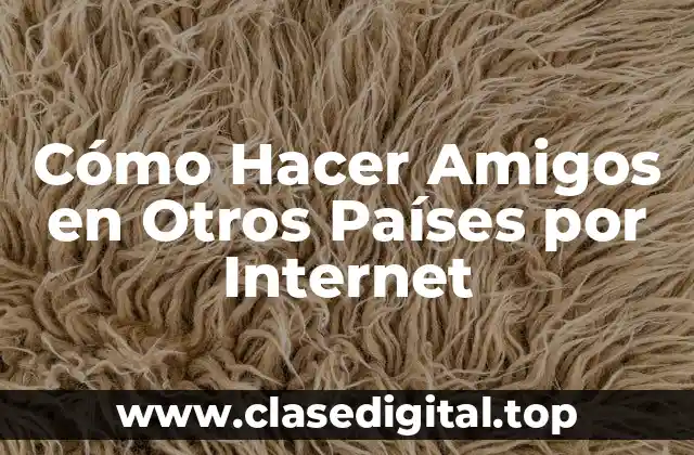 Cómo Hacer Amigos en Otros Países por Internet