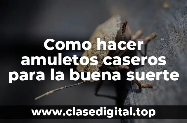 Como hacer amuletos caseros para la buena suerte