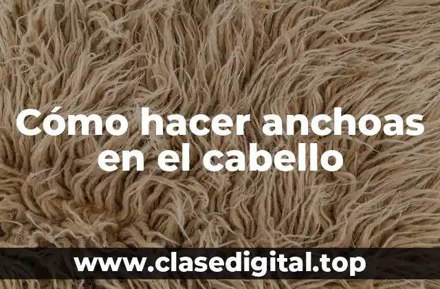 Cómo hacer anchoas en el cabello