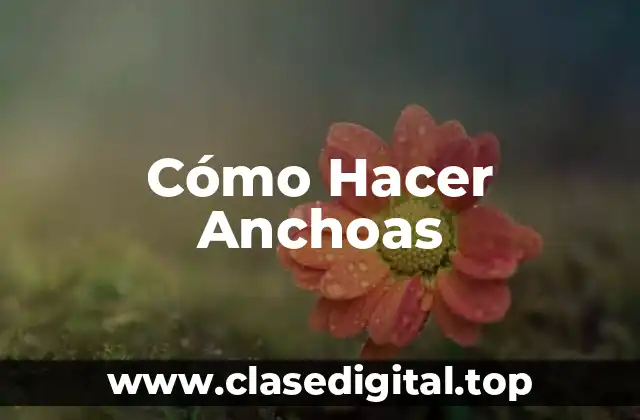 Cómo Hacer Anchoas
