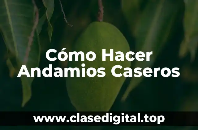 Cómo Hacer Andamios Caseros