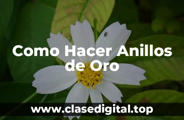Como Hacer Anillos de Oro