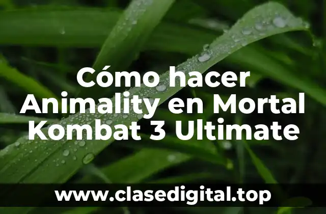 Cómo hacer Animality en Mortal Kombat 3 Ultimate