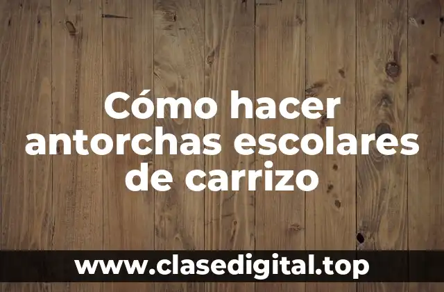 Cómo hacer antorchas escolares de carrizo