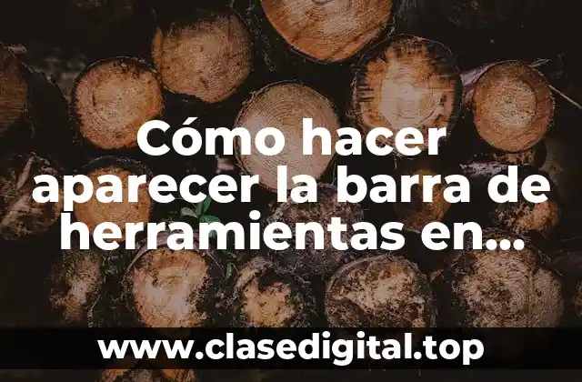 Cómo hacer aparecer la barra de herramientas en Autocad 2014