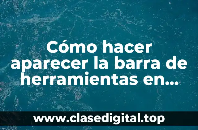 Cómo hacer aparecer la barra de herramientas en SketchUp