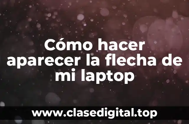 ¿Qué es la flecha del cursor y para qué sirve en una laptop?