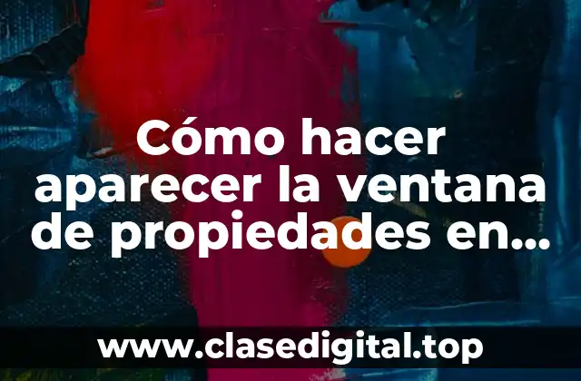 Cómo hacer aparecer la ventana de propiedades en Autocad