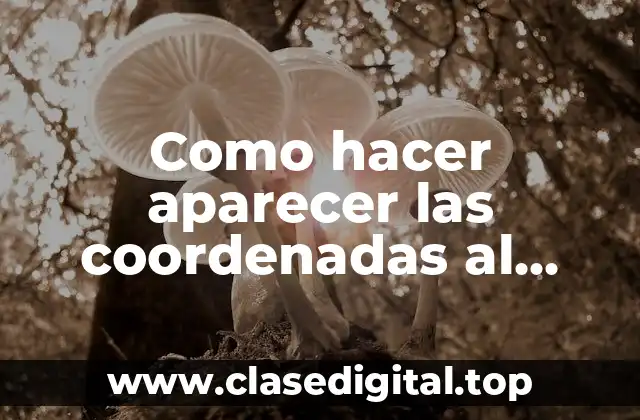 Como hacer aparecer las coordenadas al dibujar en AutoCAD