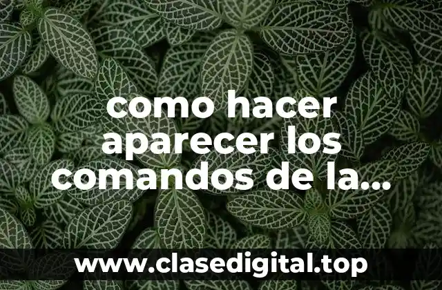 como hacer aparecer los comandos de la izquierda en inventor