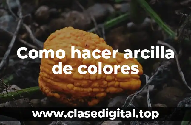 ¿Qué es la arcilla de colores y para qué sirve?