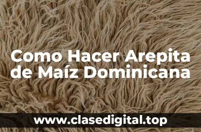 Como Hacer Arepita de Maíz Dominicana