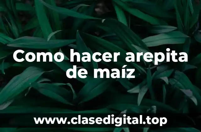 Como hacer arepita de maíz