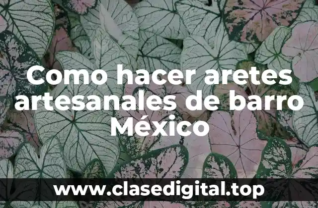 Como hacer aretes artesanales de barro México
