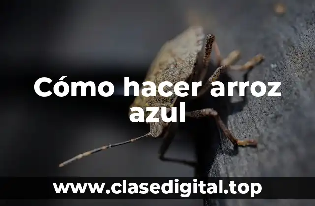 Cómo hacer arroz azul