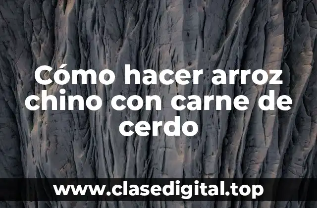 Cómo hacer arroz chino con carne de cerdo