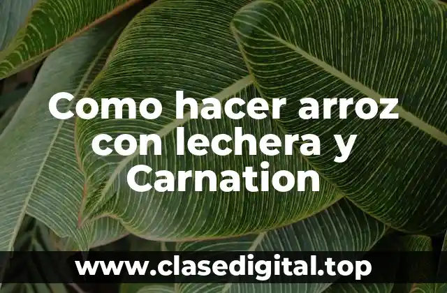 Como hacer arroz con lechera y Carnation