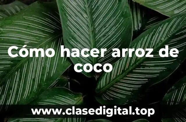Cómo hacer arroz de coco