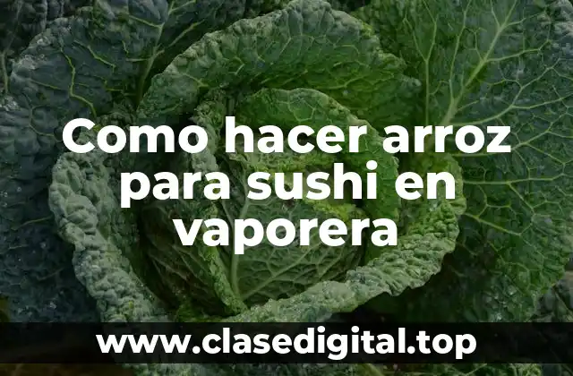 Arroz para sushi en vaporera: ¿Qué es y para qué sirve?