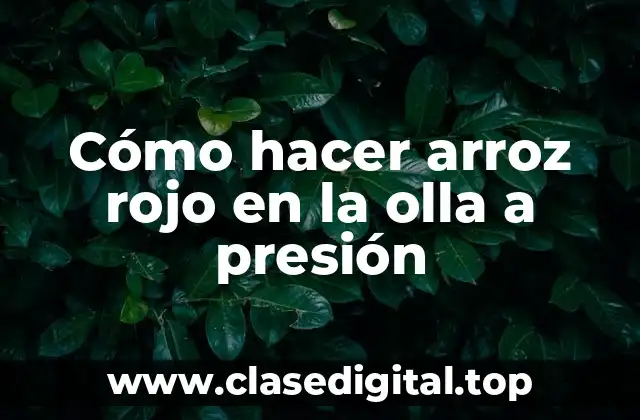 Arroz rojo en la olla a presión, una delicia mexicana