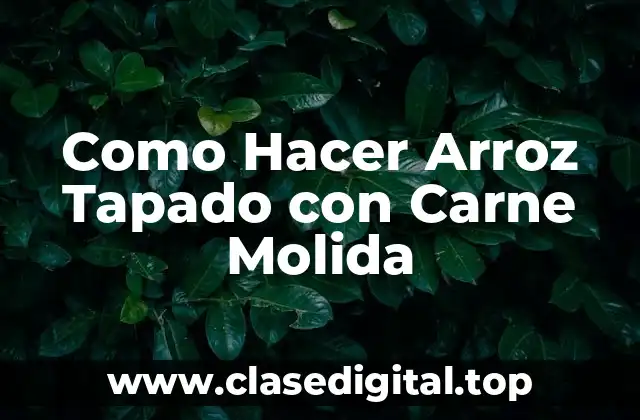 Como Hacer Arroz Tapado con Carne Molida