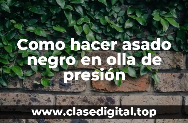 Como hacer asado negro en olla de presión