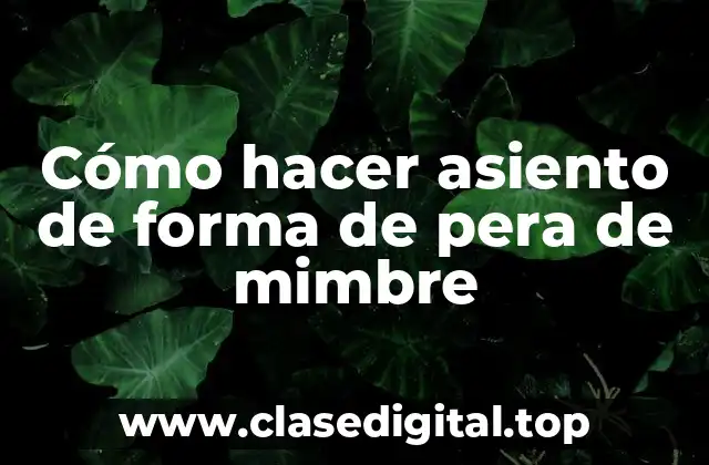 Cómo hacer asiento de forma de pera de mimbre