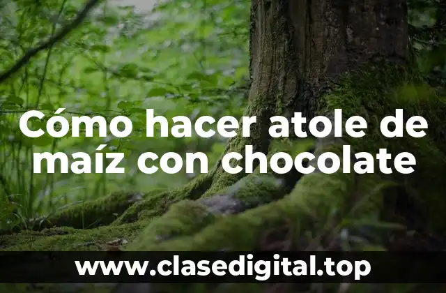 Cómo hacer atole de maíz con chocolate