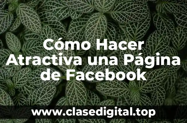 Cómo Hacer Atractiva una Página de Facebook
