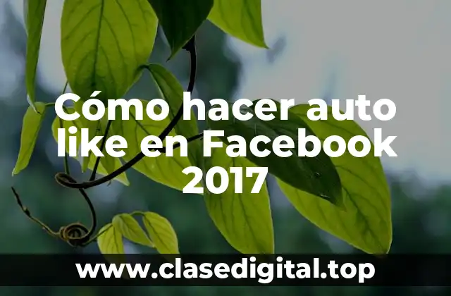 Cómo hacer auto like en Facebook 2017