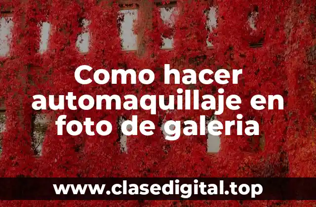 Como hacer automaquillaje en foto de galeria