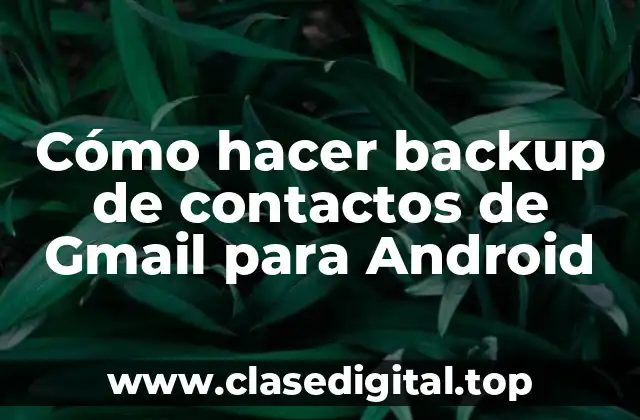 ¿Qué es el backup de contactos de Gmail y para qué sirve?