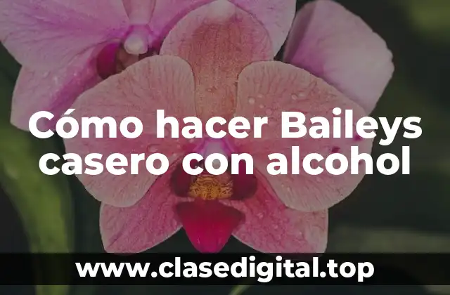 Cómo hacer Baileys casero con alcohol