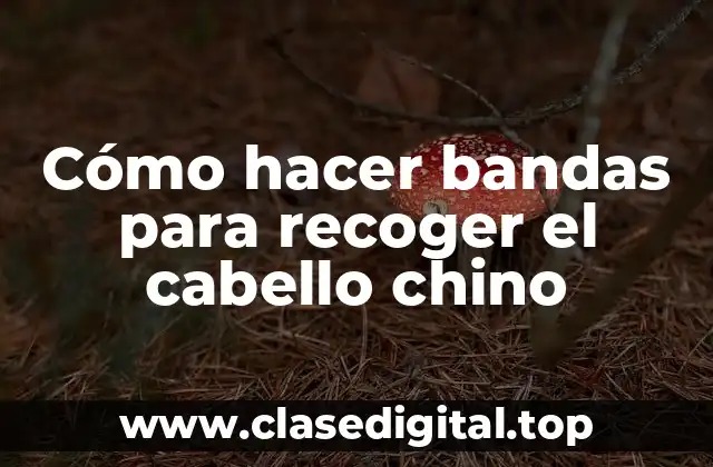 Cómo hacer bandas para recoger el cabello chino