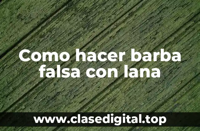 Como hacer barba falsa con lana