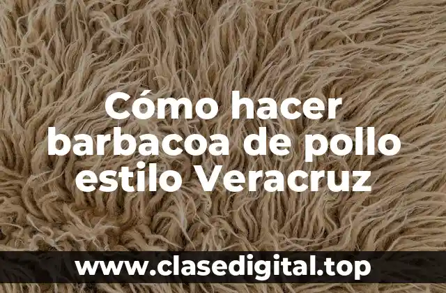 ¿Qué es la barbacoa de pollo estilo Veracruz y para qué sirve?