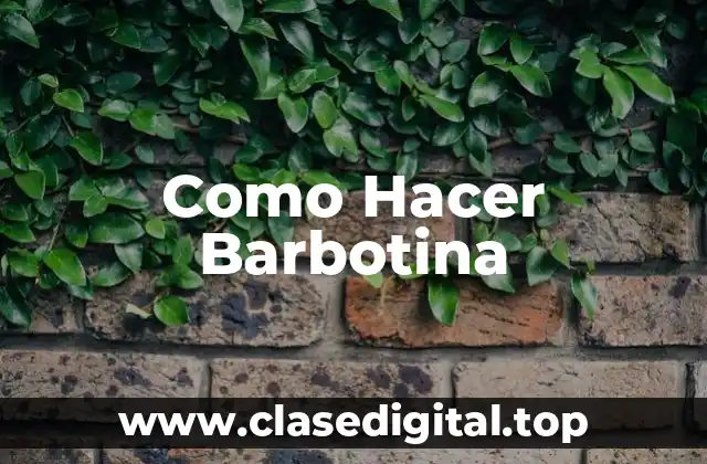 Como Hacer Barbotina