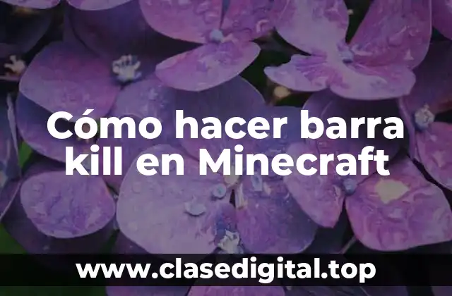 Cómo hacer barra kill en Minecraft
