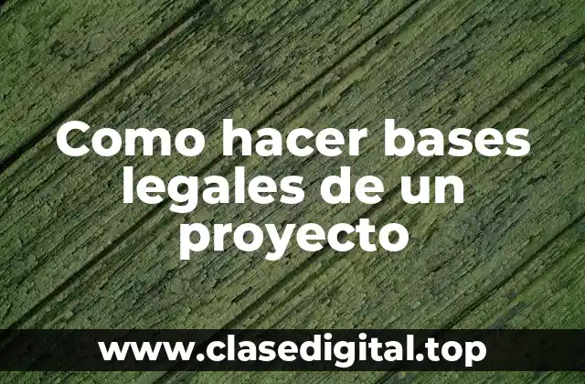 Como hacer bases legales de un proyecto