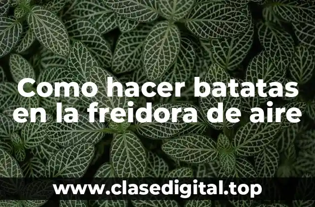 Como hacer batatas en la freidora de aire