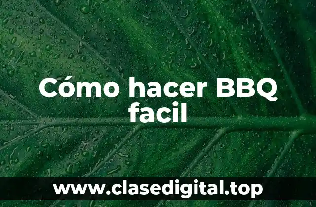 Cómo hacer BBQ facil