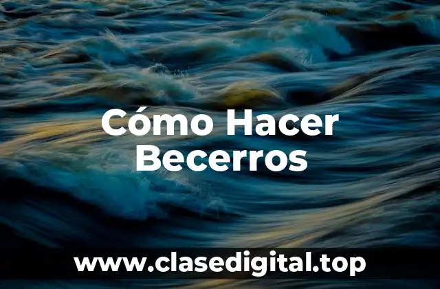 Cómo Hacer Becerros