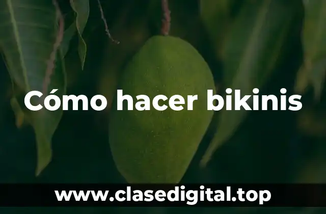 Cómo hacer bikinis